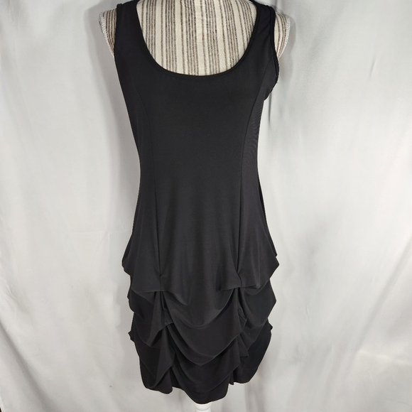 Tiana B. Black Sleeveless Gathered Skirt Pull On Dress Size Small - Picture 1 of 10